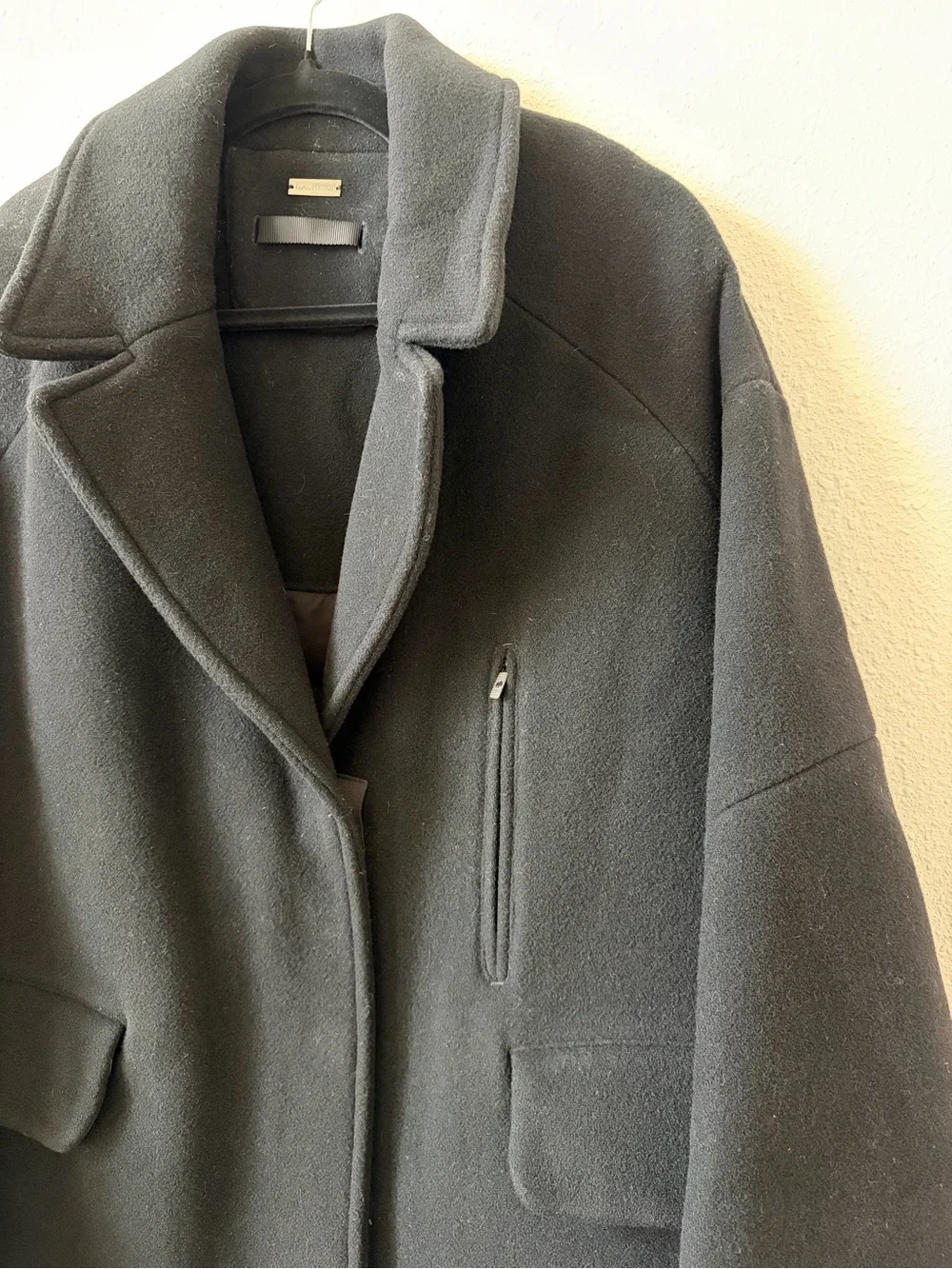 Lululemon Wool Long Coat Black Size 6 Quilted Winter Neutral Oversized W4BYCS